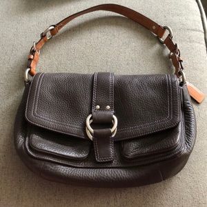 Coach Small Buckle Front Flap Hobo Bag